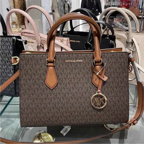 Michael Kors Sheila Medium Center Zip Satchel Bag - Picture 16 of 16